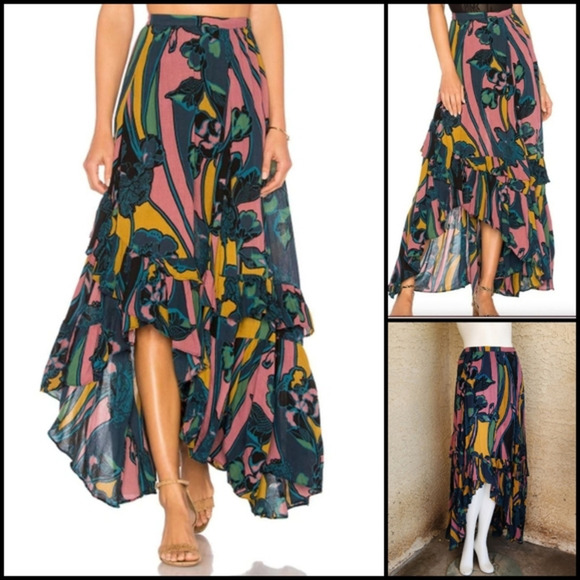 FREE PEOPLE BRING BACK THE SUMMER MAXI SKIRT - Picture 1 of 8